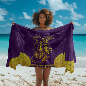 Anubis and Horus Sarong Egyptian God Purple DT02
