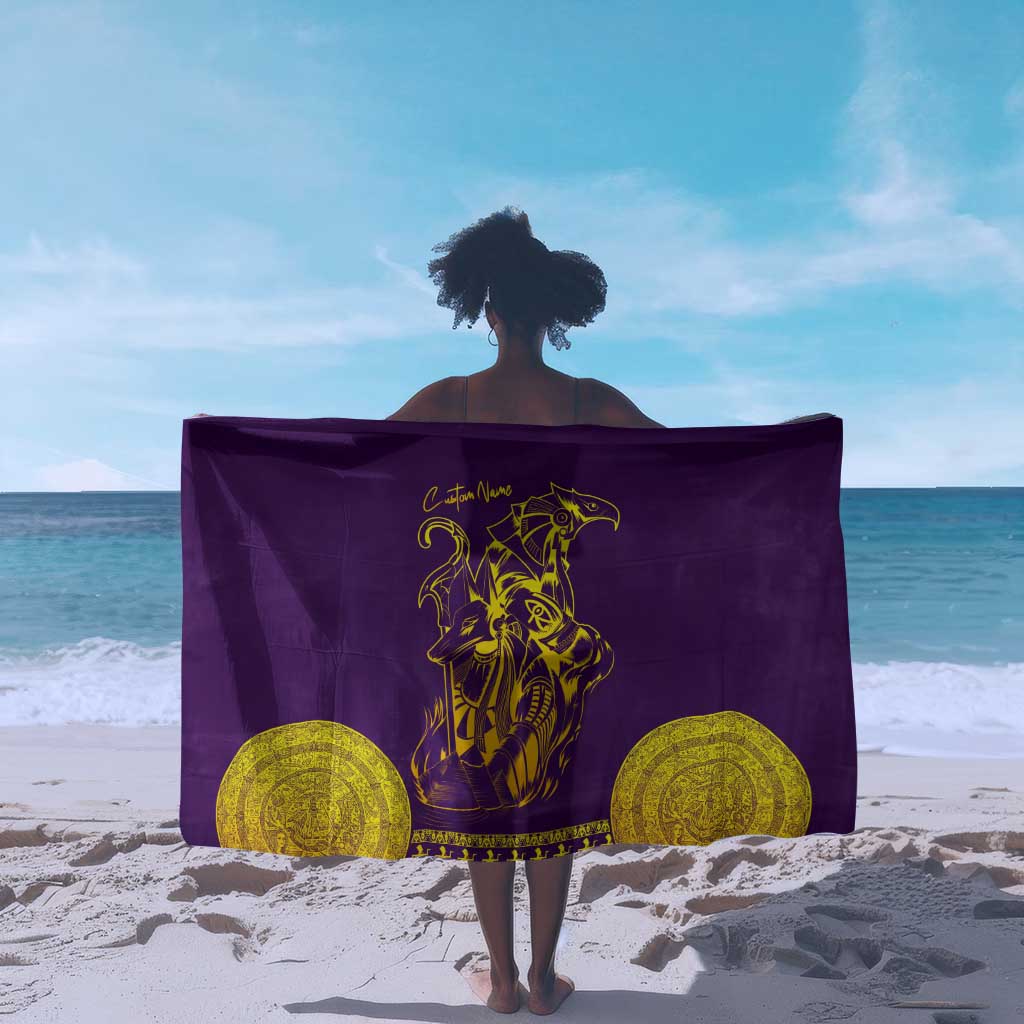 Anubis and Horus Sarong Egyptian God Purple DT02