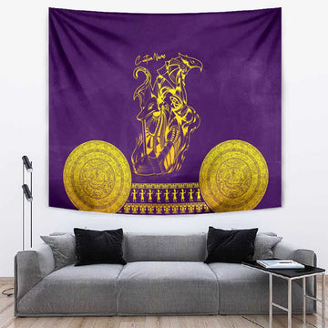 Anubis and Horus Tapestry Egyptian God Purple DT02