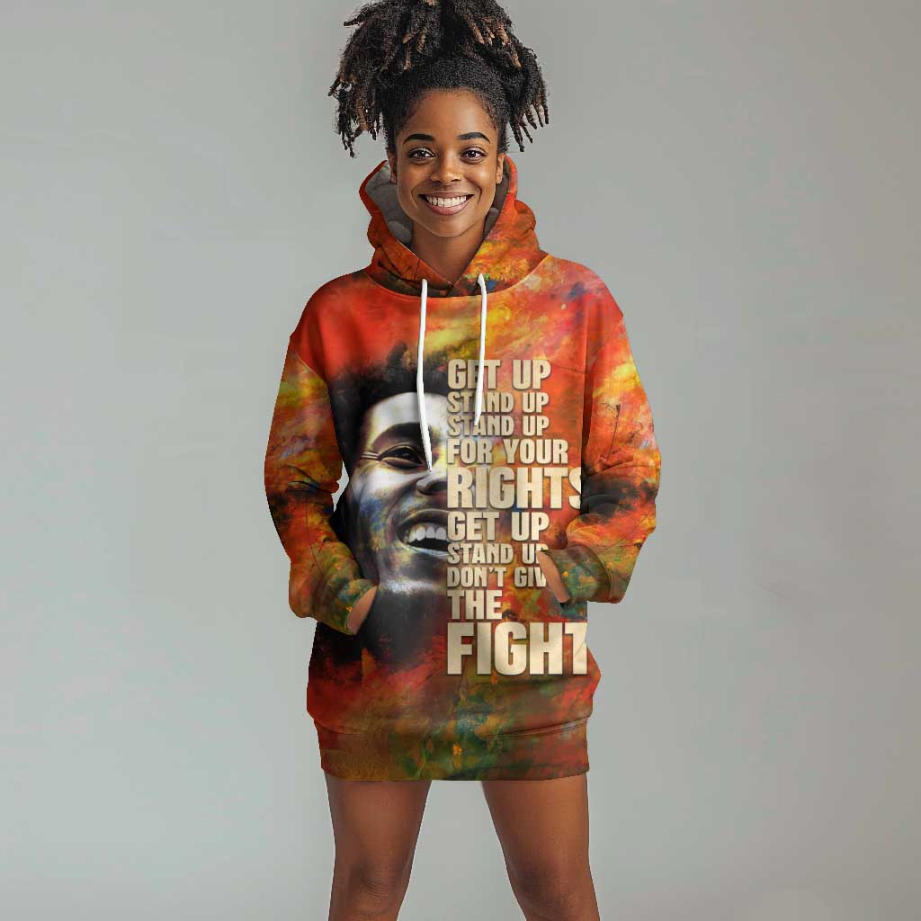 Reggae Legend Bob Hoodie Dress Retro Style DT02