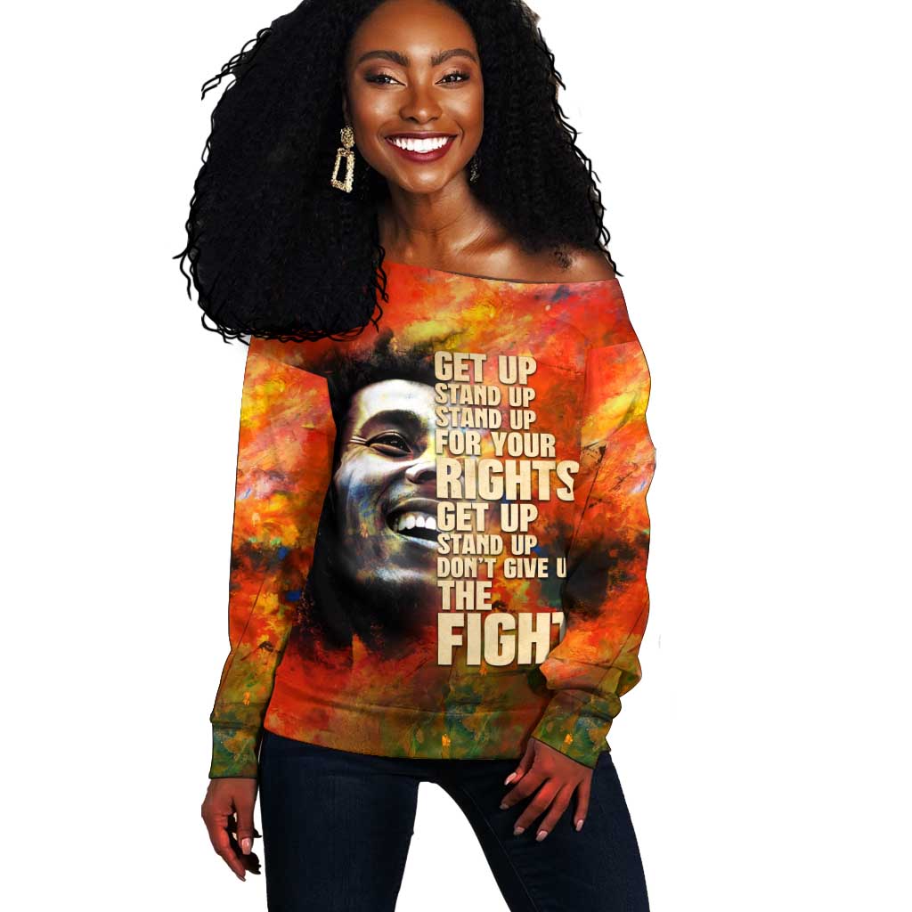 Reggae Legend Bob Off Shoulder Sweater Retro Style DT02