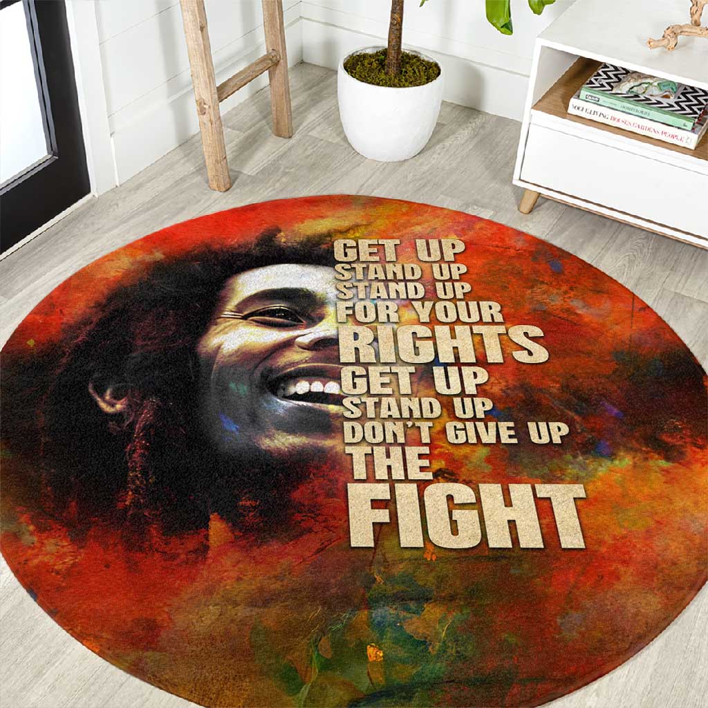 Reggae Legend Bob Round Carpet Retro Style DT02