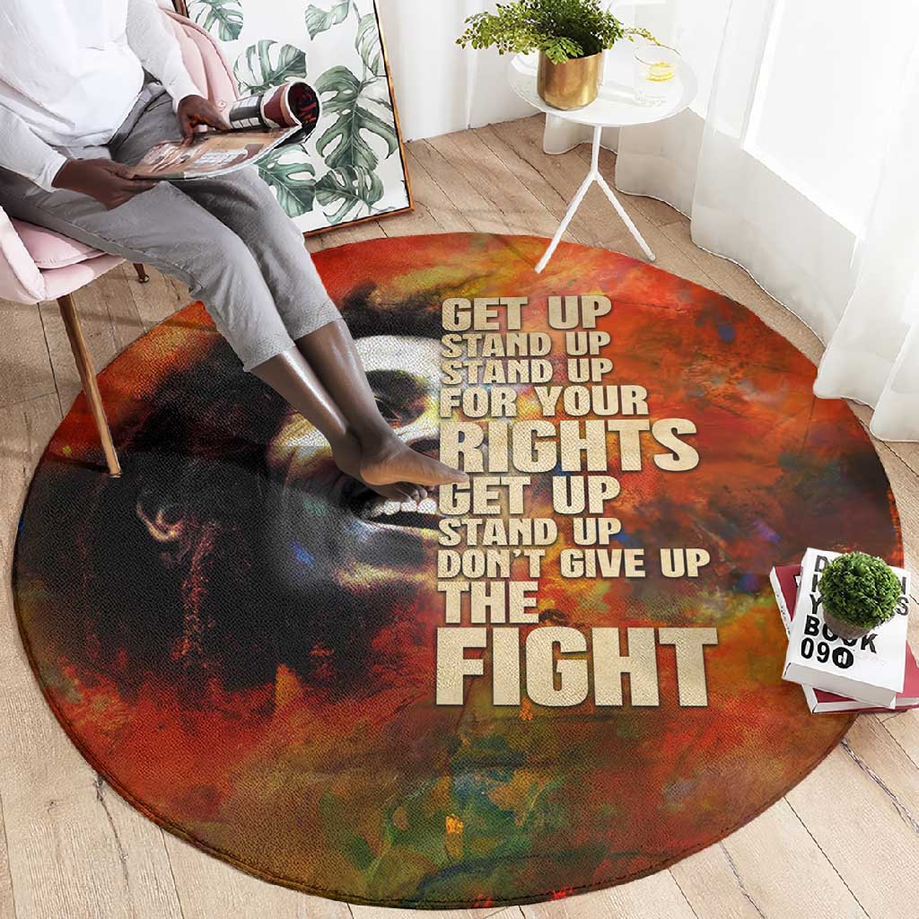 Reggae Legend Bob Round Carpet Retro Style DT02