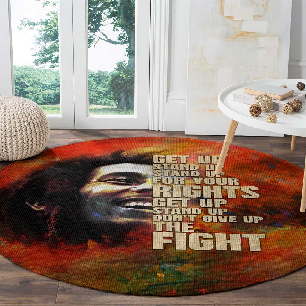 Reggae Legend Bob Round Carpet Retro Style DT02