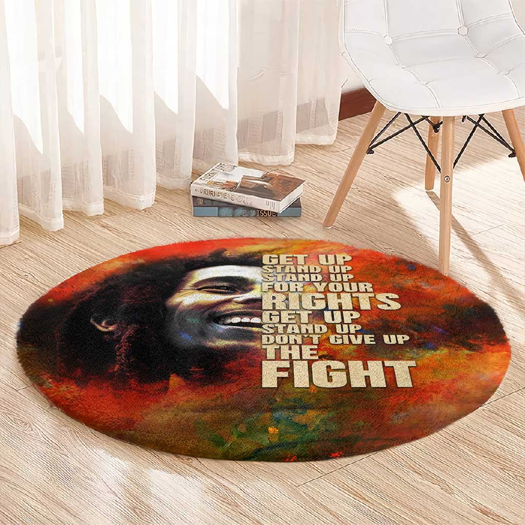 Reggae Legend Bob Round Carpet Retro Style DT02
