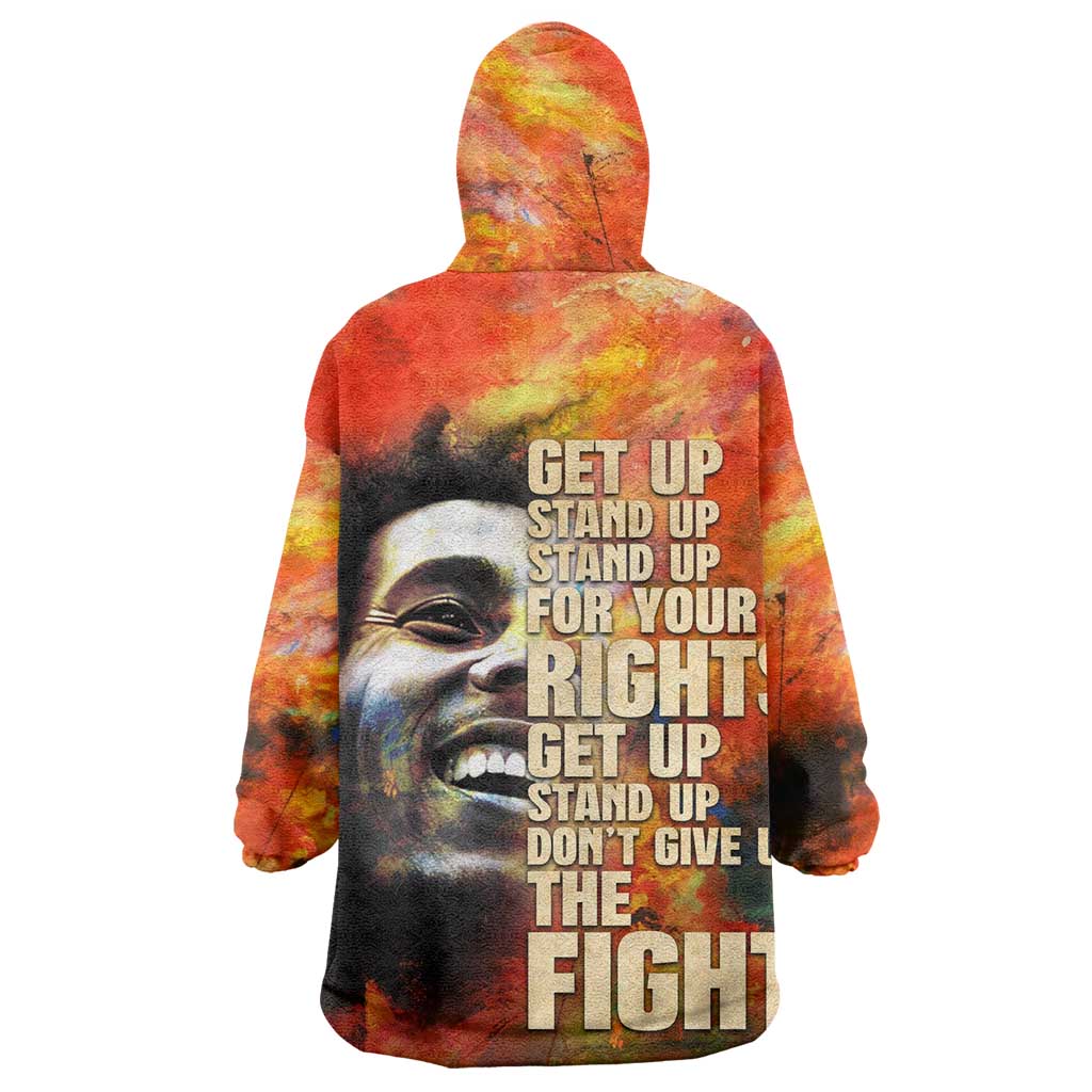 Reggae Legend Bob Wearable Blanket Hoodie Retro Style DT02