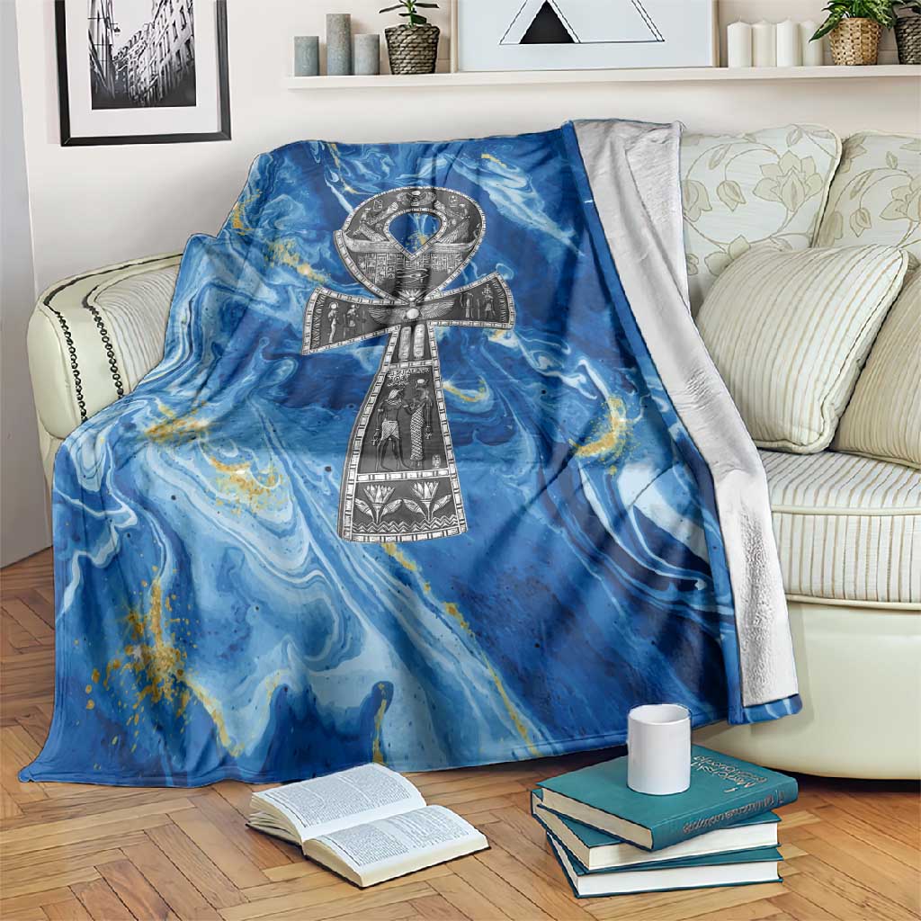 Ankh On Blue Blanket Pan African DT02