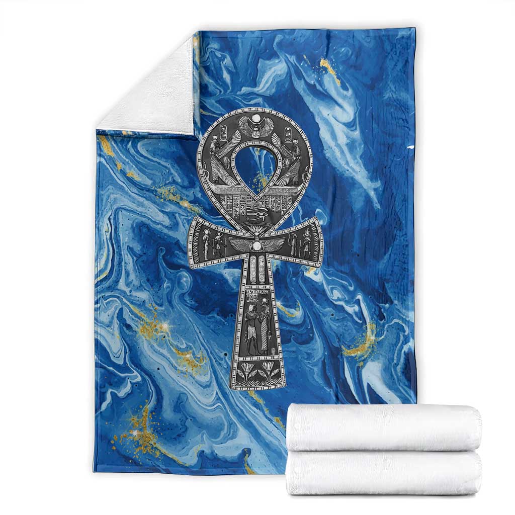 Ankh On Blue Blanket Pan African DT02