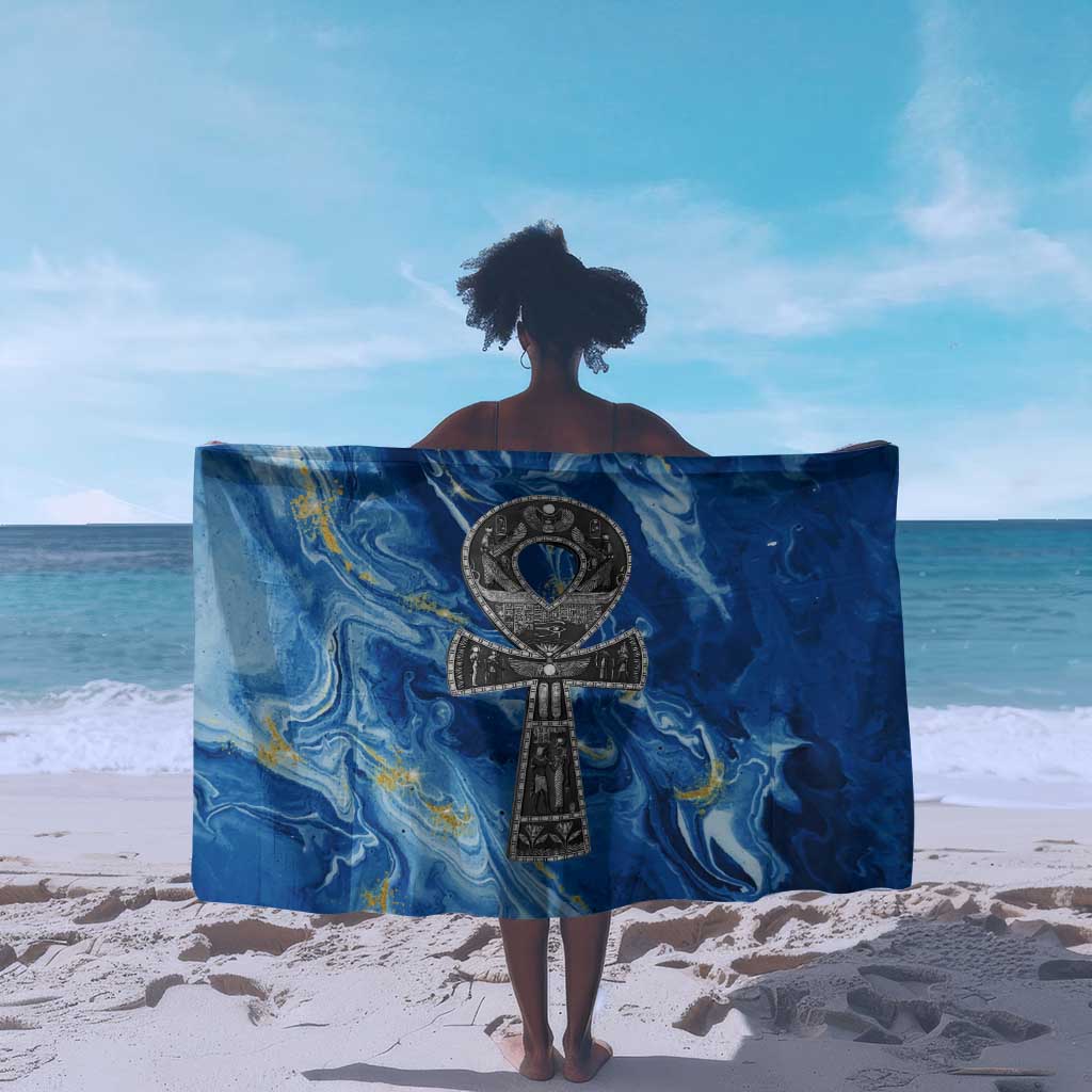 Ankh On Blue Sarong Pan African DT02