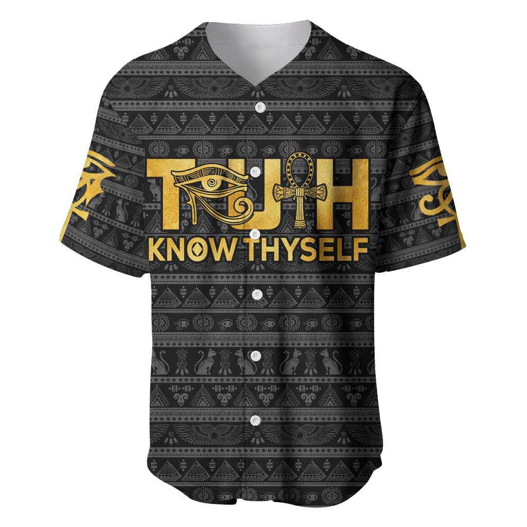 Personalized Truth Know Thyself Baseball Jersey Eye of Horus and Ankh DT02