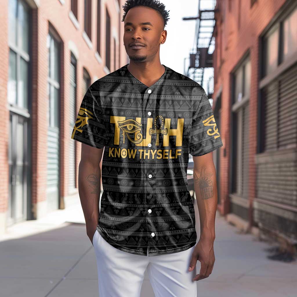 Personalized Truth Know Thyself Baseball Jersey Eye of Horus and Ankh DT02