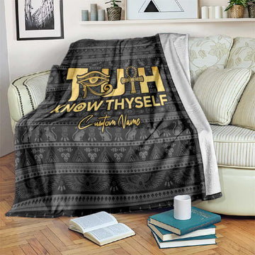 Personalized Truth Know Thyself Blanket Eye of Horus and Ankh DT02