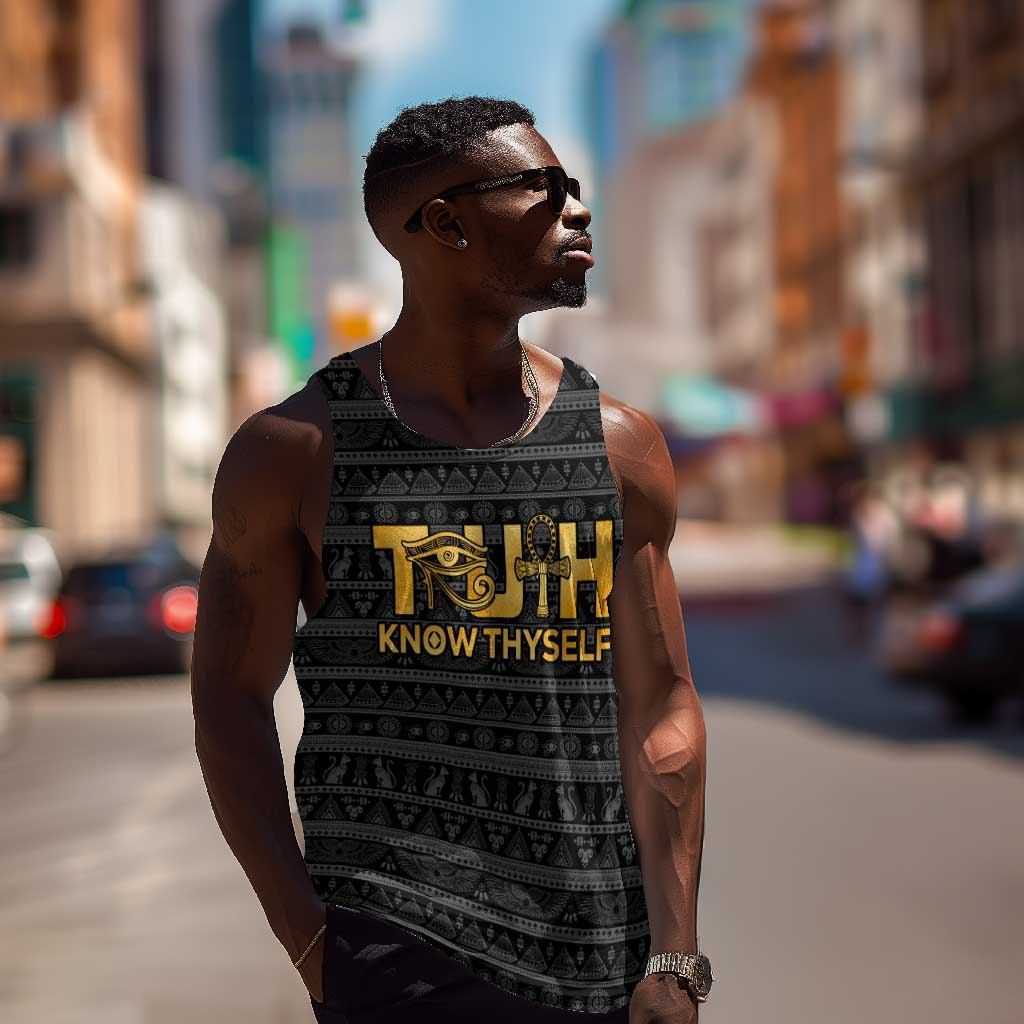 Personalized Truth Know Thyself Men Tank Top Eye of Horus and Ankh DT02