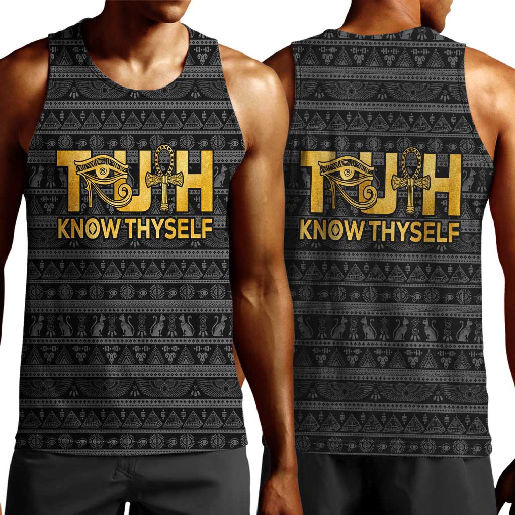Personalized Truth Know Thyself Men Tank Top Eye of Horus and Ankh DT02