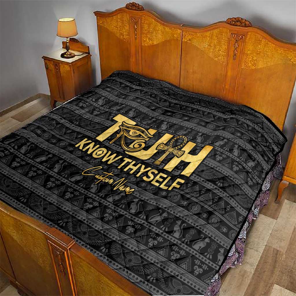 Personalized Truth Know Thyself Quilt Eye of Horus and Ankh DT02