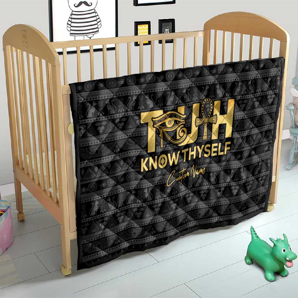 Personalized Truth Know Thyself Quilt Eye of Horus and Ankh DT02