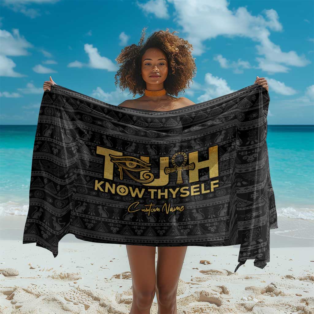 Personalized Truth Know Thyself Sarong Eye of Horus and Ankh DT02