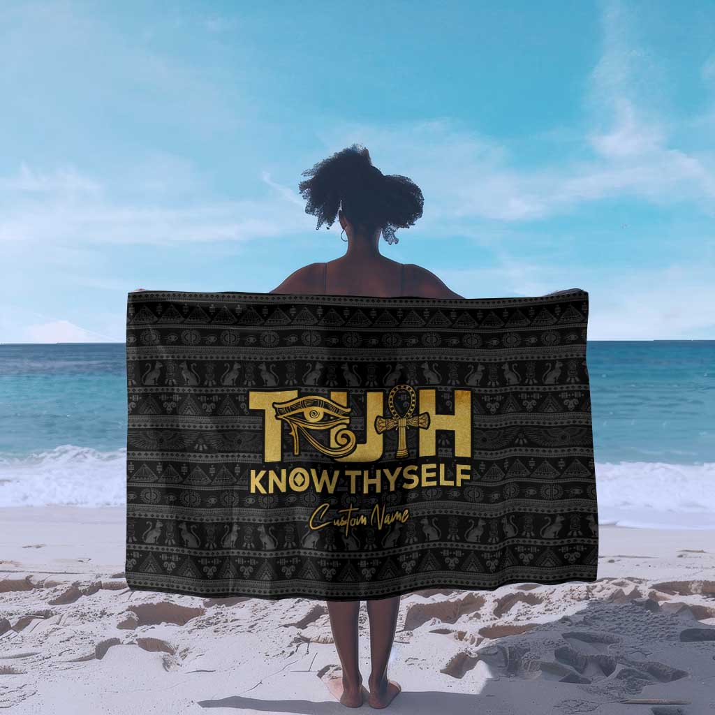 Personalized Truth Know Thyself Sarong Eye of Horus and Ankh DT02