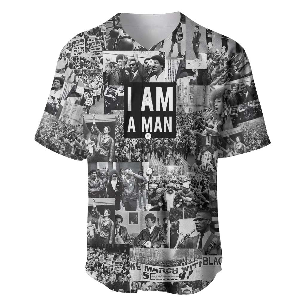 Black Power Baseball Jersey African American Culture DT02