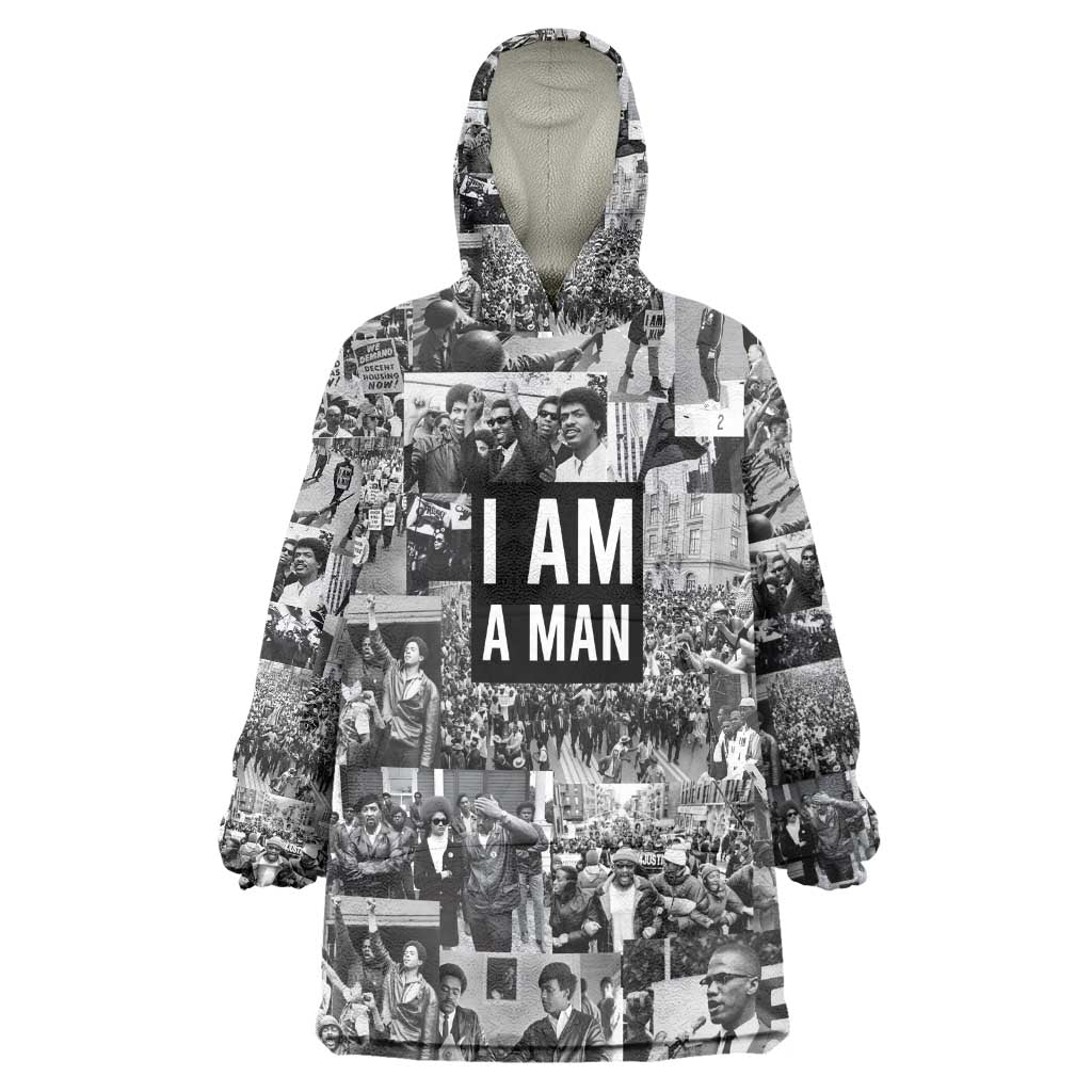 Black Power Wearable Blanket Hoodie African American Culture DT02