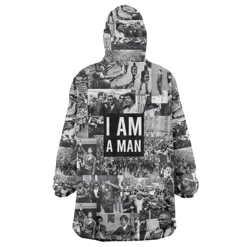 Black Power Wearable Blanket Hoodie African American Culture DT02