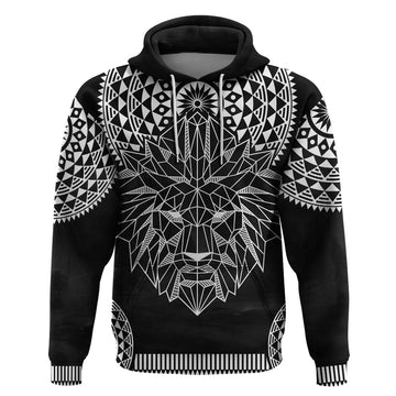 Geometric Head Lion Hoodie DT02