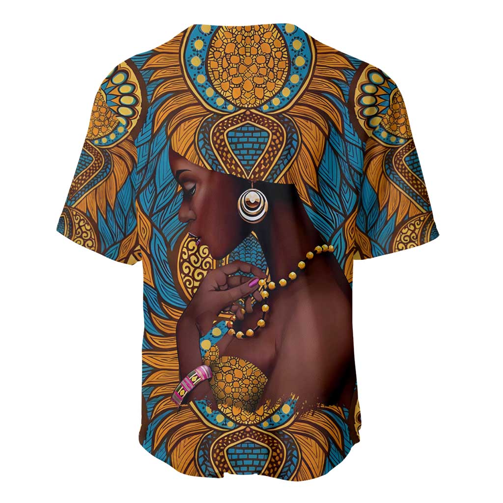 Personalized Black Girl Flora Baseball Jersey African Women DT02