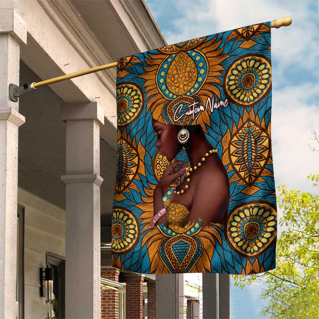 Personalized Black Girl Flora Garden Flag African Women DT02