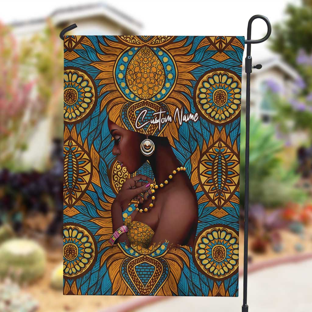 Personalized Black Girl Flora Garden Flag African Women DT02