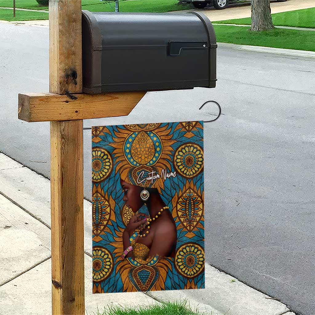 Personalized Black Girl Flora Garden Flag African Women DT02