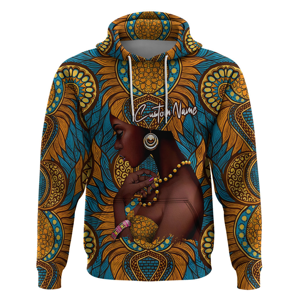 Personalized Black Girl Flora Hoodie African Women DT02