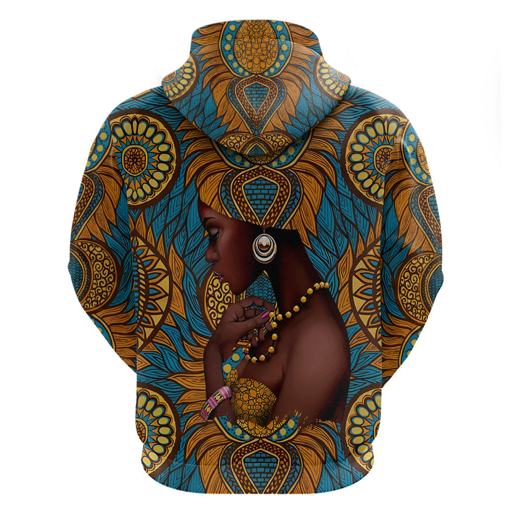Personalized Black Girl Flora Hoodie African Women DT02