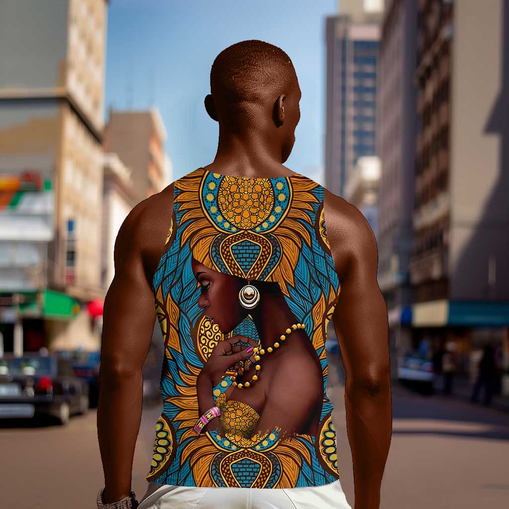 Personalized Black Girl Flora Men Tank Top African Women DT02
