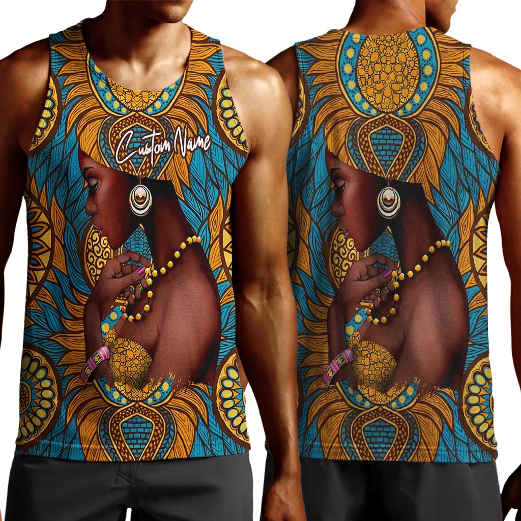 Personalized Black Girl Flora Men Tank Top African Women DT02