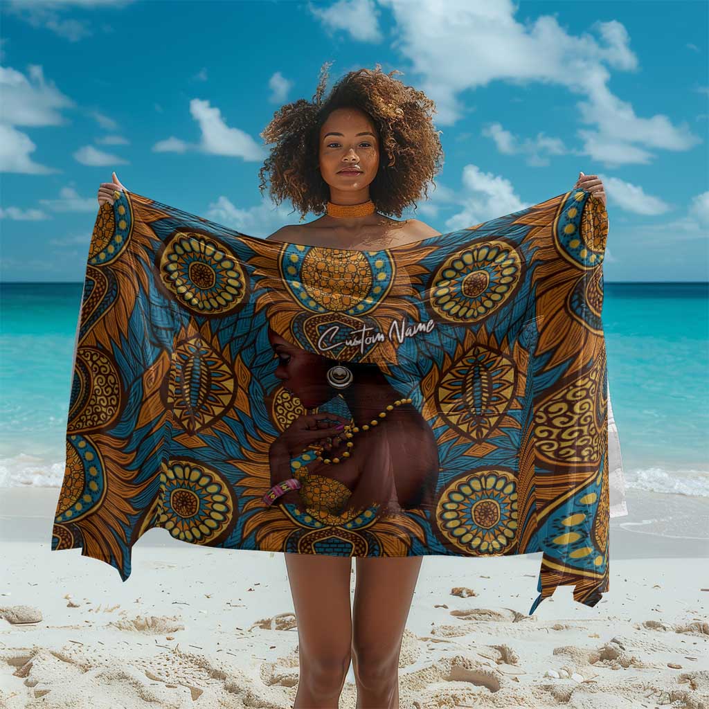 Personalized Black Girl Flora Sarong African Women DT02