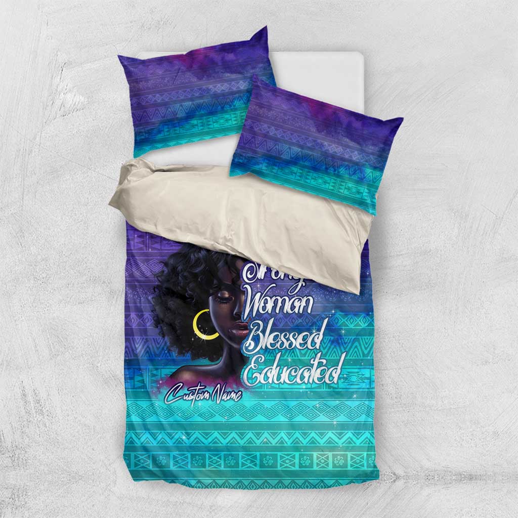 Black Strong Women Blessed Educated Bedding Set African Girl DT02