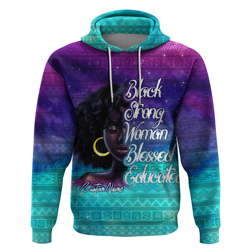 Black Strong Women Blessed Educated Hoodie African Girl DT02