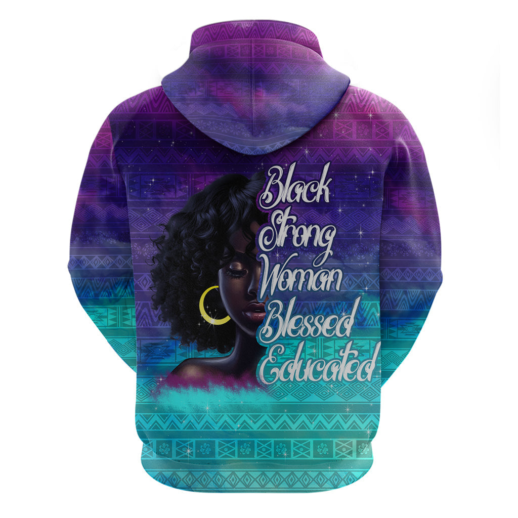 Black Strong Women Blessed Educated Hoodie African Girl DT02