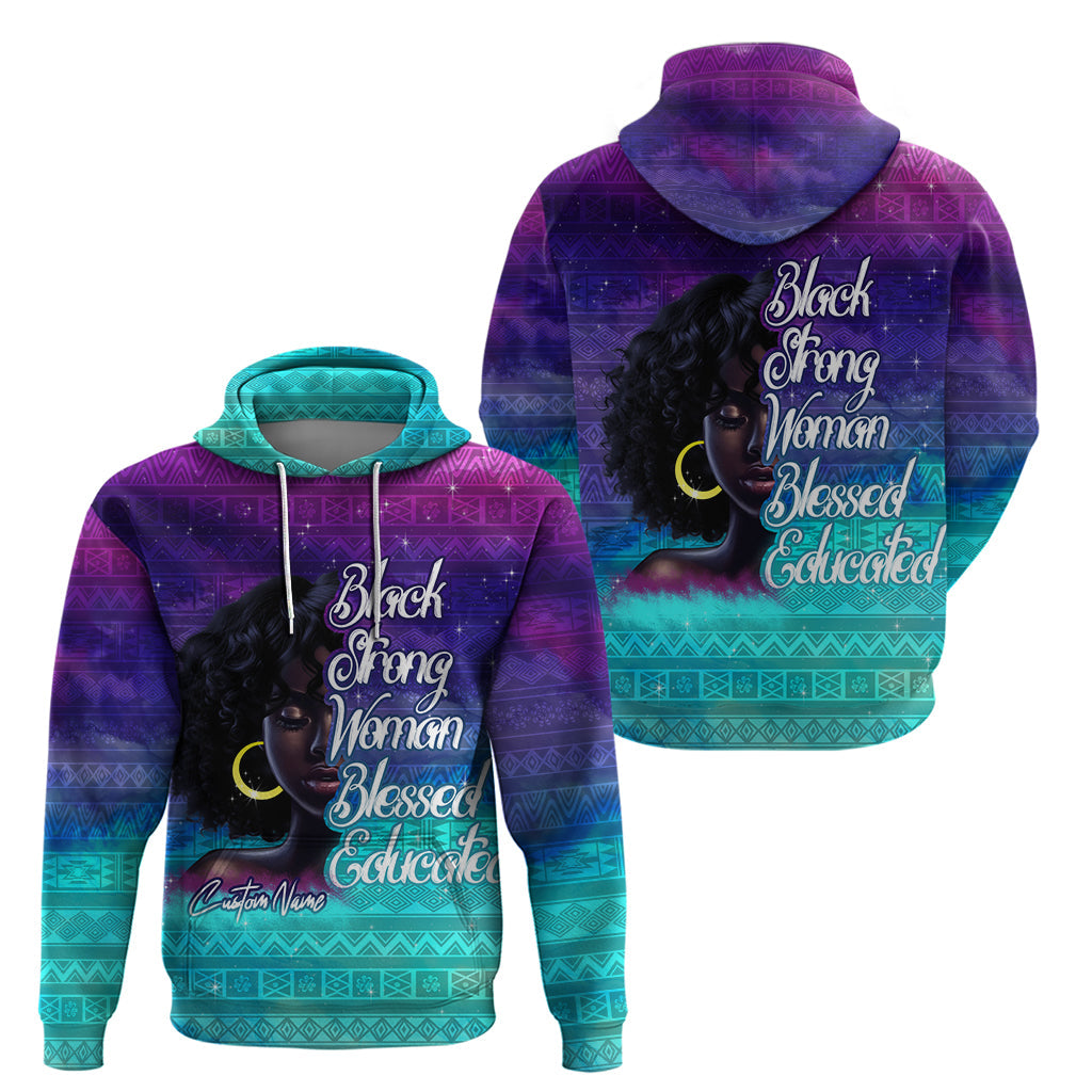 Black Strong Women Blessed Educated Hoodie African Girl DT02