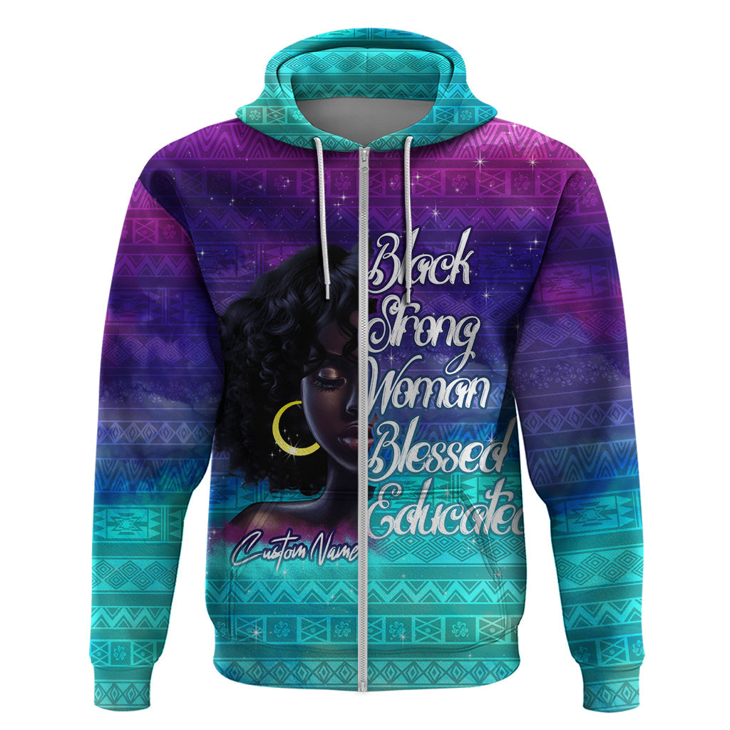 Black Strong Women Blessed Educated Hoodie African Girl DT02