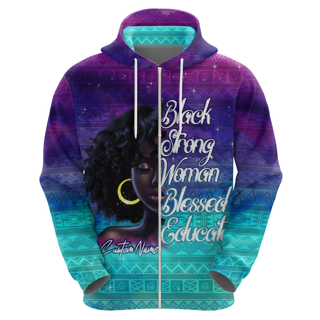 Black Strong Women Blessed Educated Hoodie African Girl DT02