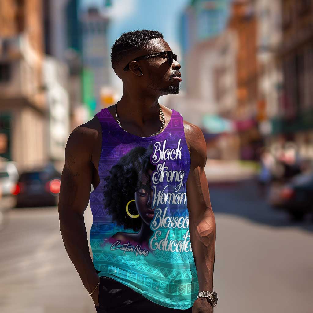 Black Strong Women Blessed Educated Men Tank Top African Girl DT02