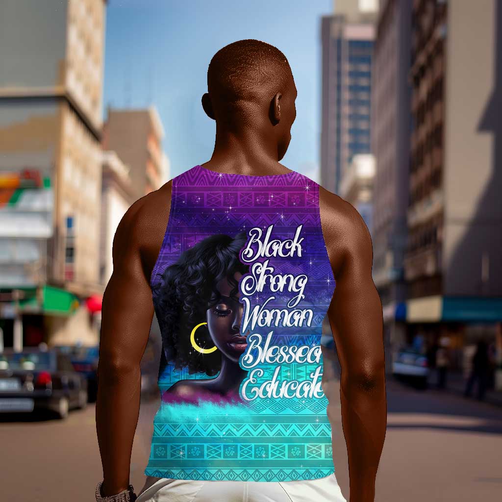 Black Strong Women Blessed Educated Men Tank Top African Girl DT02