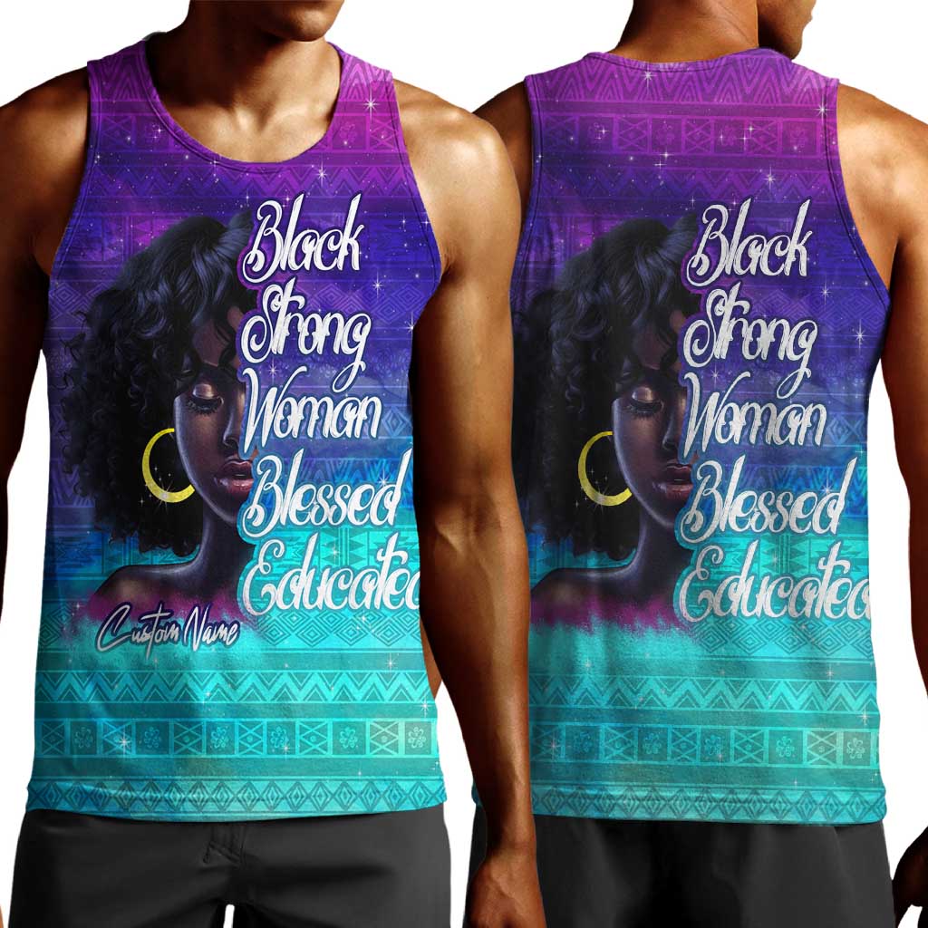 Black Strong Women Blessed Educated Men Tank Top African Girl DT02