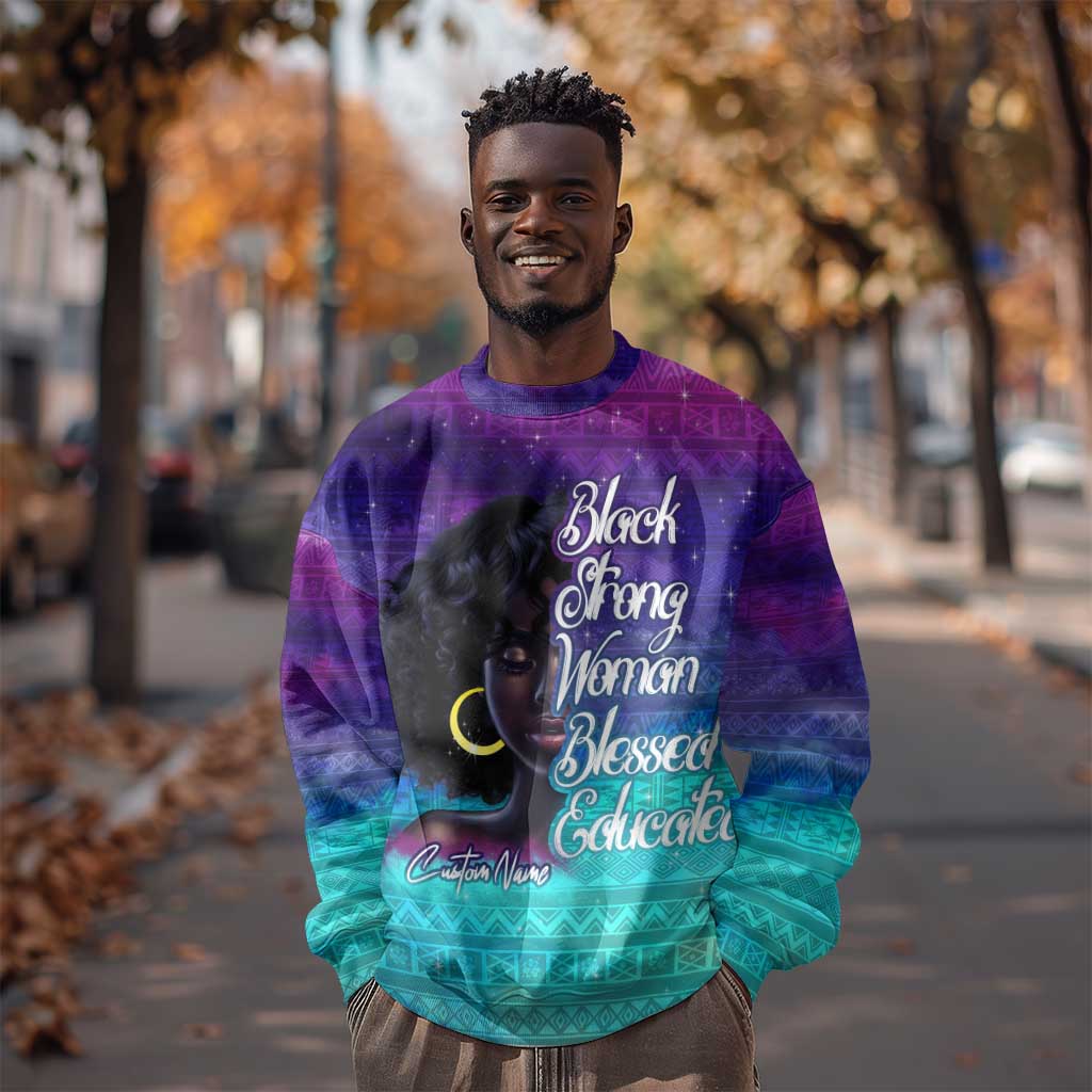 Black Strong Women Blessed Educated Sweatshirt African Girl DT02