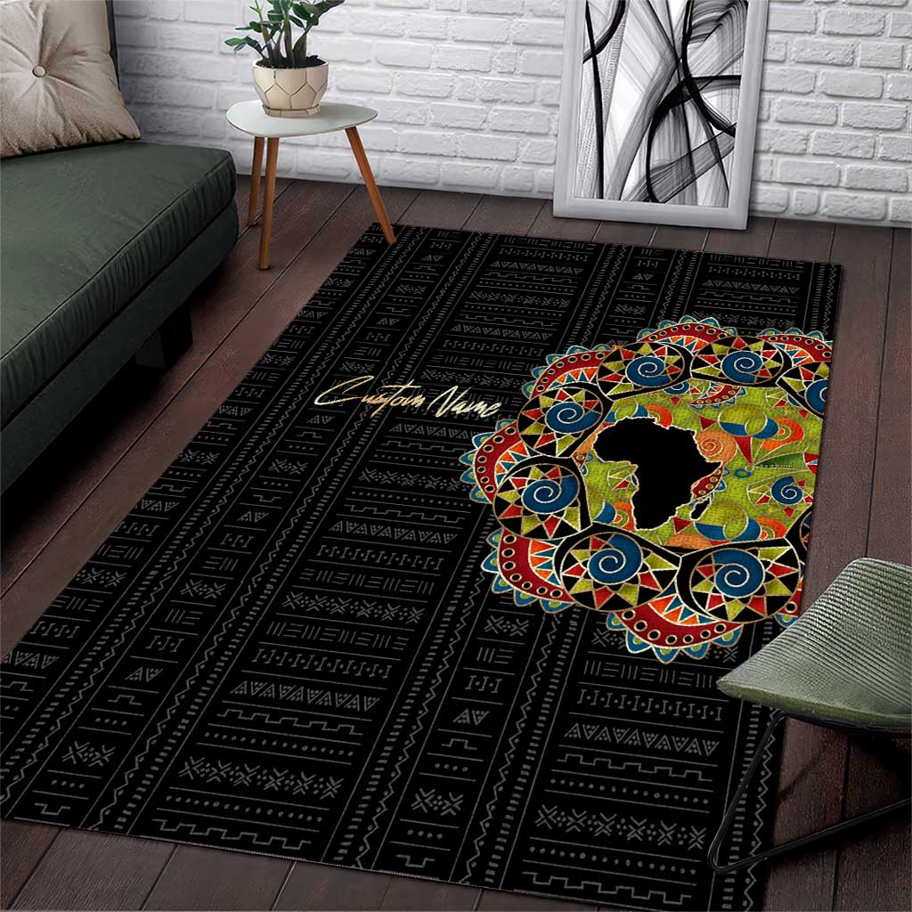 Personalized Sleeve African Pattern Area Rug Multi-Colored DT02