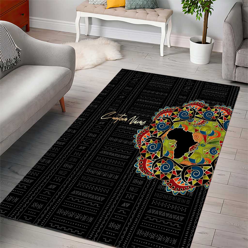 Personalized Sleeve African Pattern Area Rug Multi-Colored DT02
