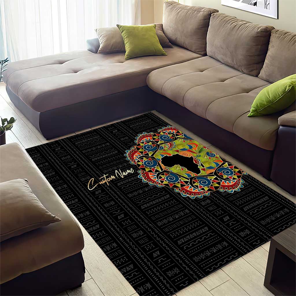 Personalized Sleeve African Pattern Area Rug Multi-Colored DT02