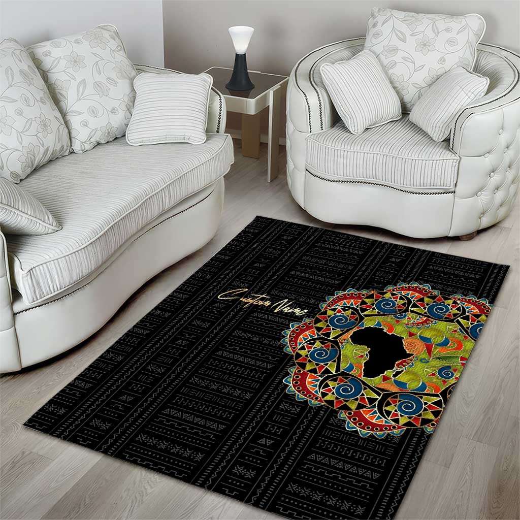 Personalized Sleeve African Pattern Area Rug Multi-Colored DT02