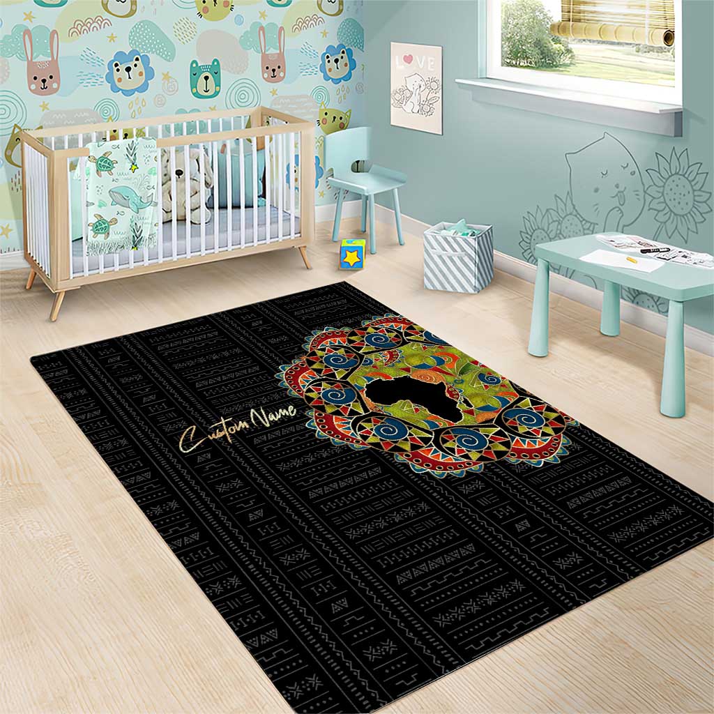 Personalized Sleeve African Pattern Area Rug Multi-Colored DT02